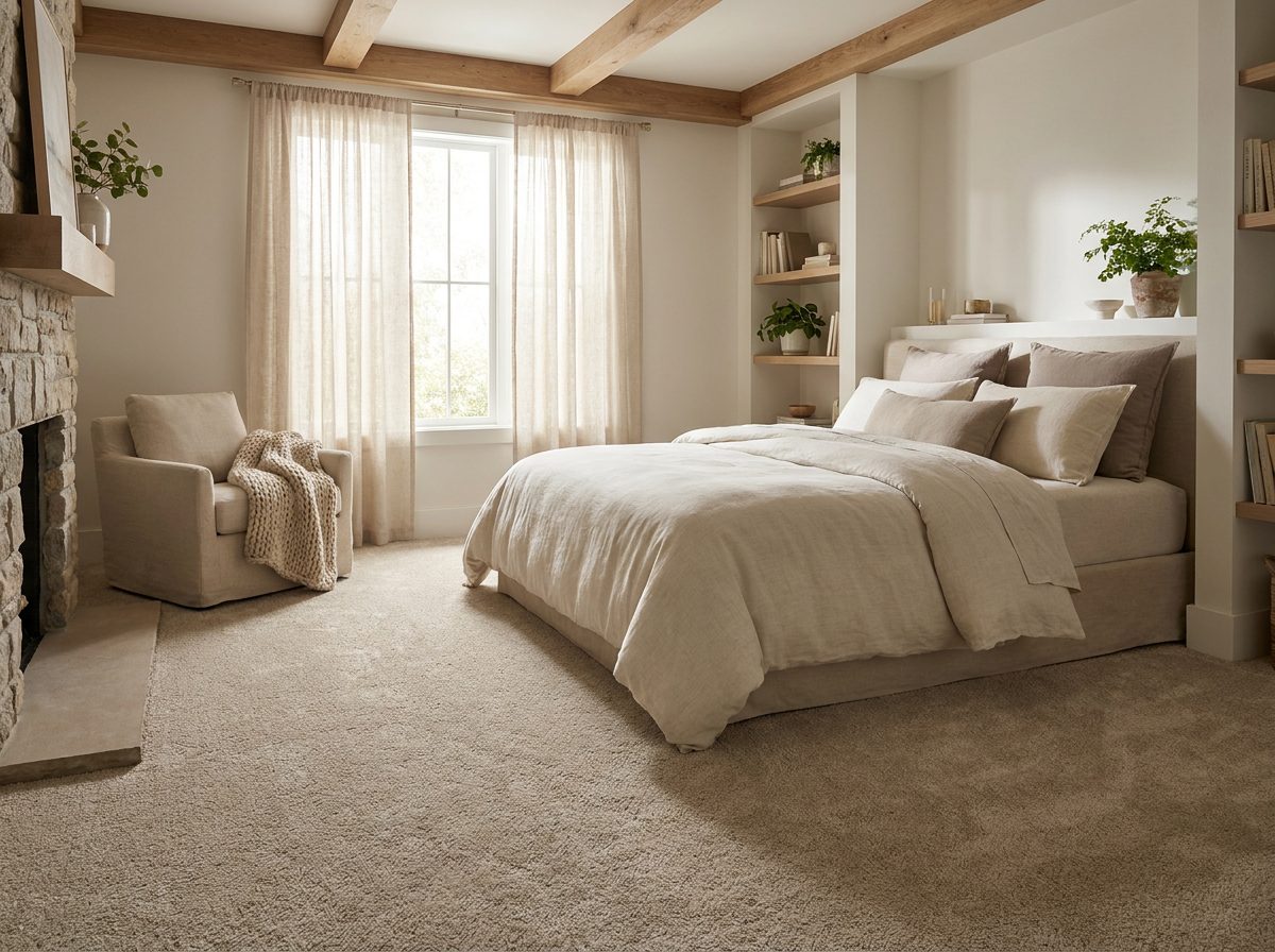 Bedroom carpet installation