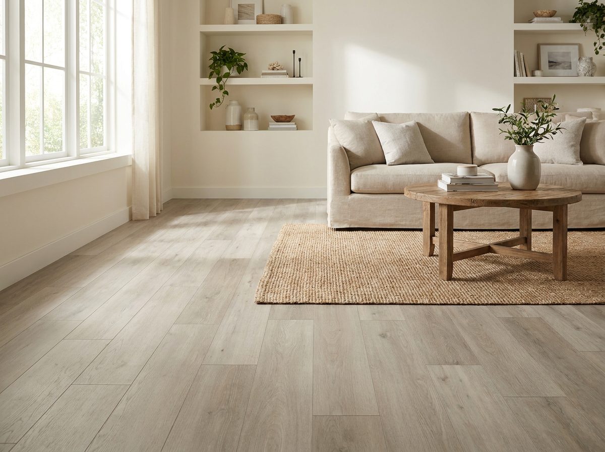 Laminate flooring in a living room
