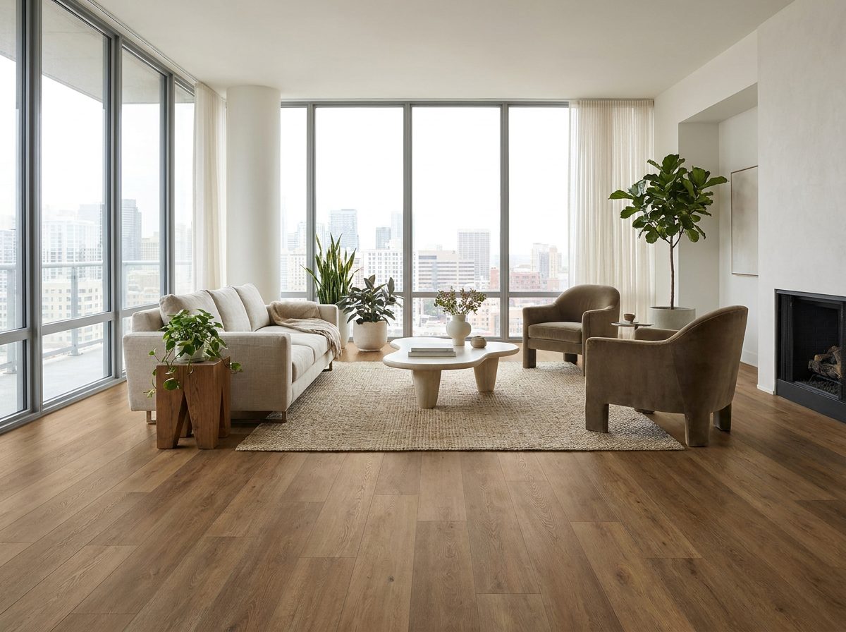 Luxury vinyl plank flooring