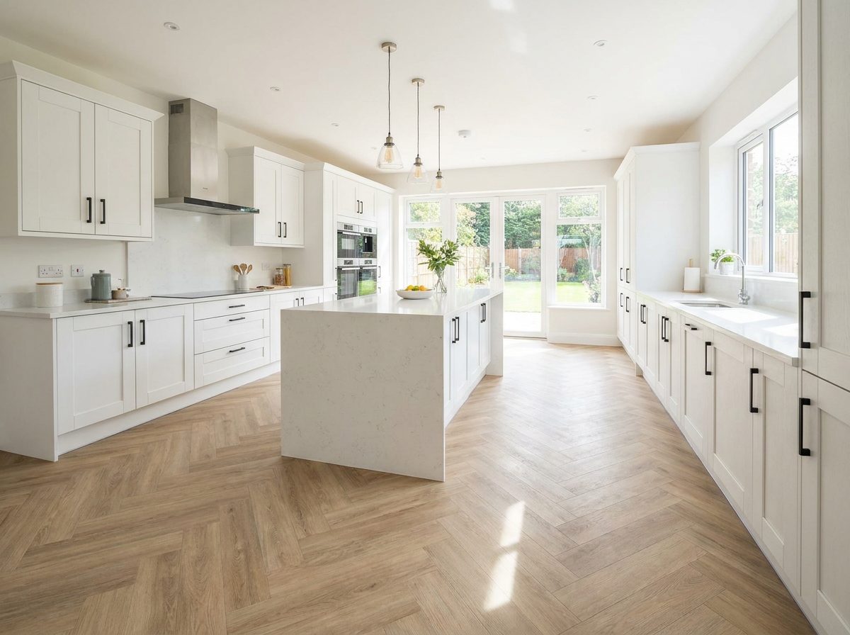 Waterproof vinyl kitchen floor